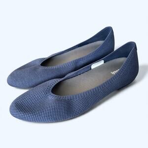 Allbirds Tree Breezers Knit Flats Navy Blue Women’s Sz 10.5 Washable Comfortable